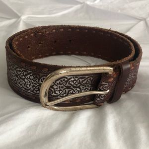 Brown + Silver Belt